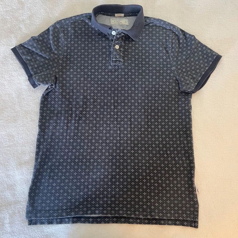 Abercrombie and Fitch Men's Stretch Polo Shirt, Size L
